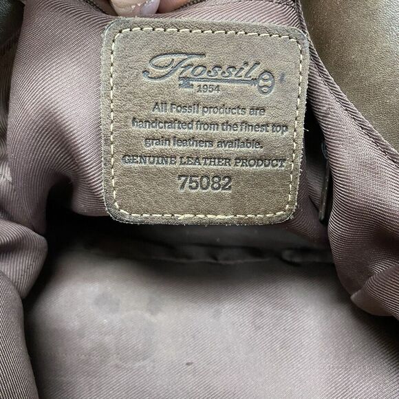 Vintage Fossil 75082 Brown Leather Eyelet - Picture 10 of 12